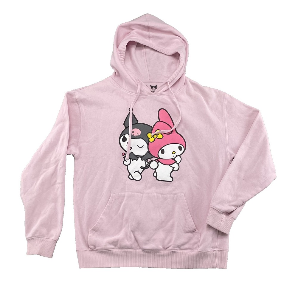 Sanrio Y2K Hoodie Medium Pink My Melody Kuromi Scene Anime Japanese Comic Kawaii